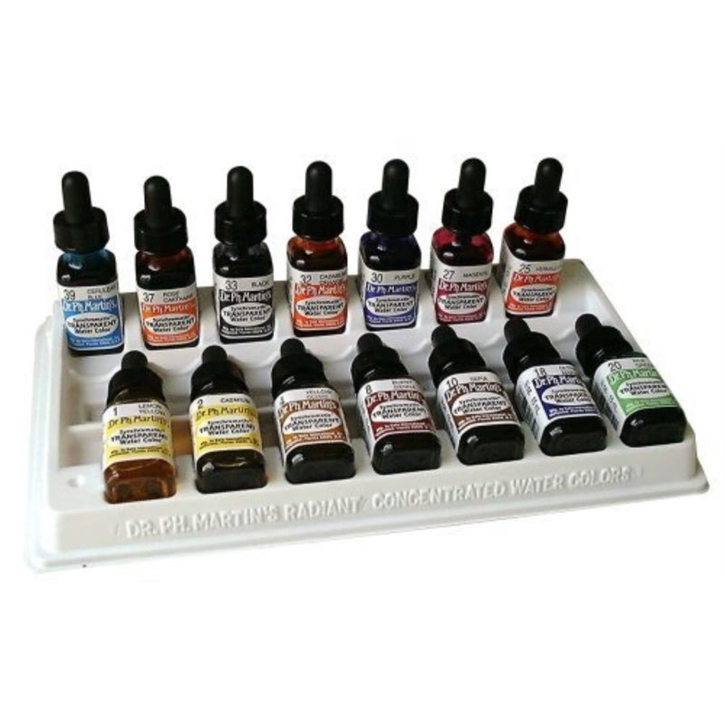 Dr. Ph. Martin's Synchromatic Transparent Water Color, 0.5 oz, Set of 14 (Student Art Set)